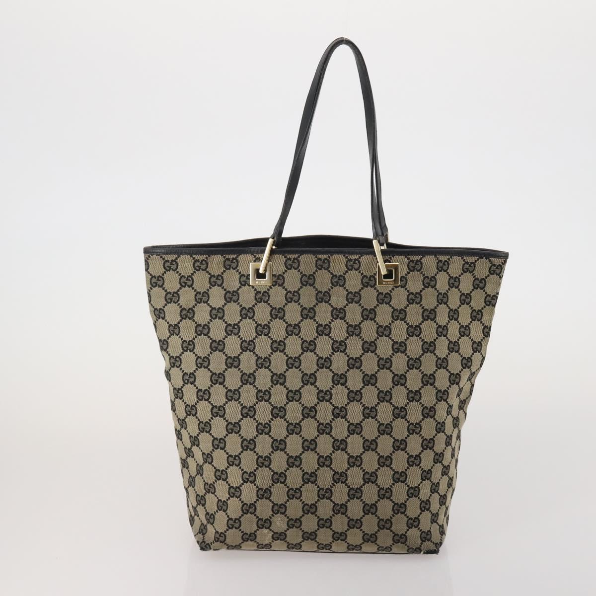 BOTTEGA VENETA Gucci GG Canvas Bag Wool Leather 4 Set Brown Beige Auth 190006