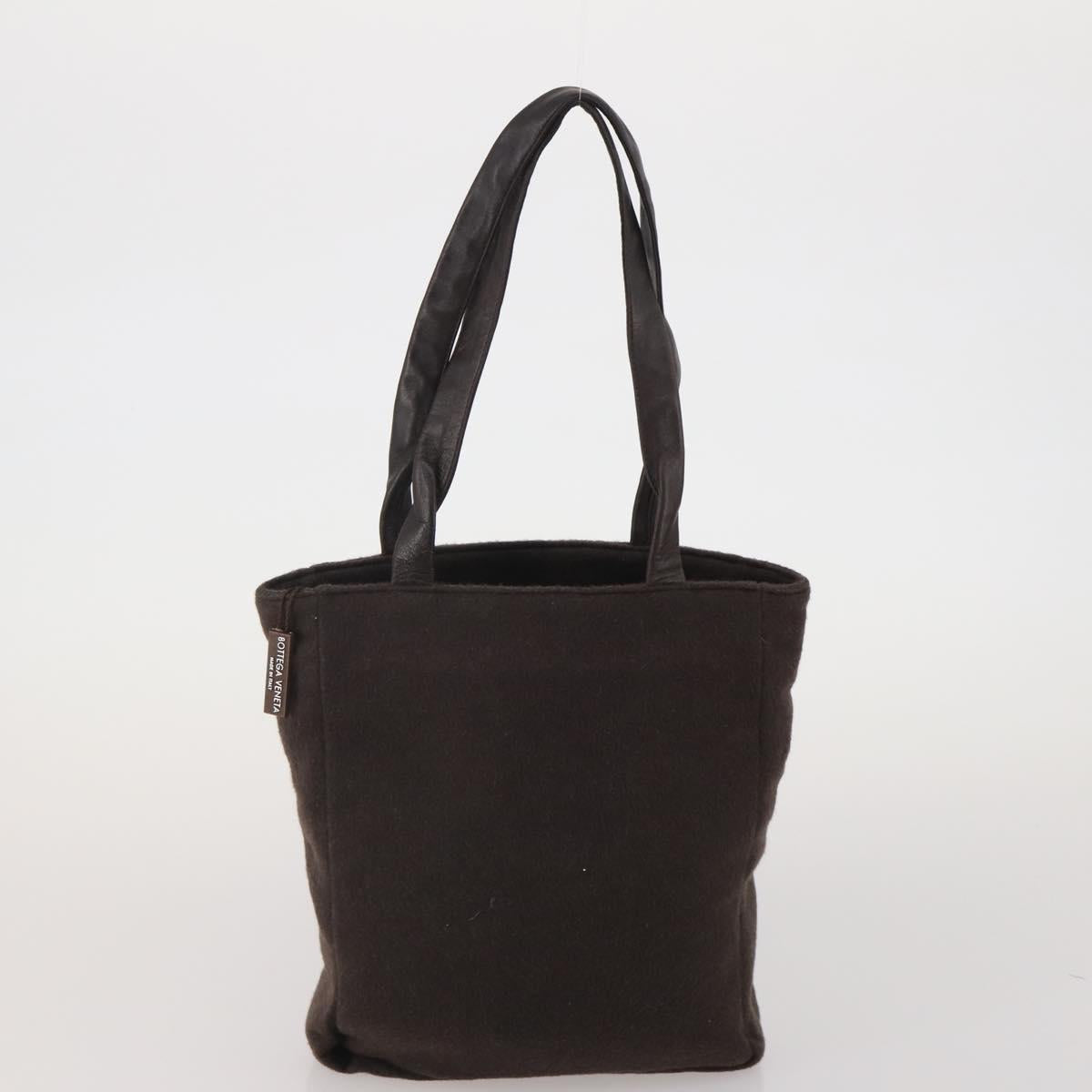 BOTTEGA VENETA Gucci GG Canvas Bag Wool Leather 4 Set Brown Beige Auth 190006
