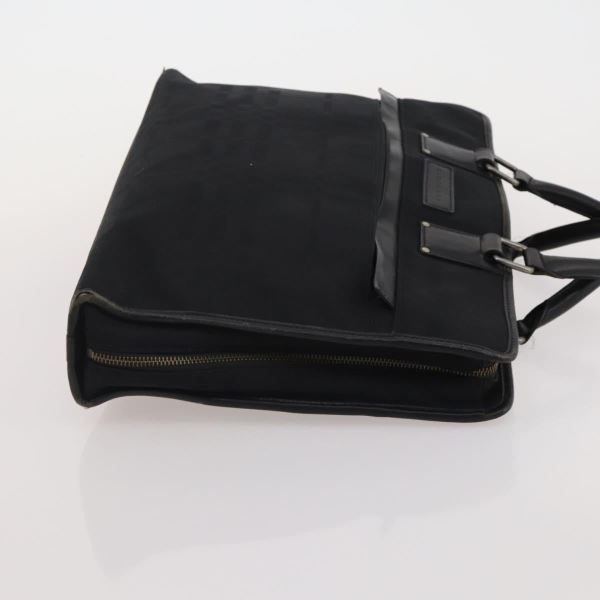 BURBERRY Business Bag Leather Canvas 4 Set Khaki Black Auth 190008