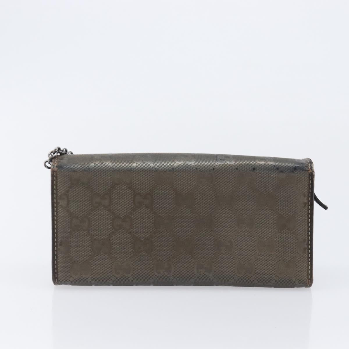 GUCCI GG Canvas Wallet PVC Leather 5 Set Beige Brown black Auth 190013