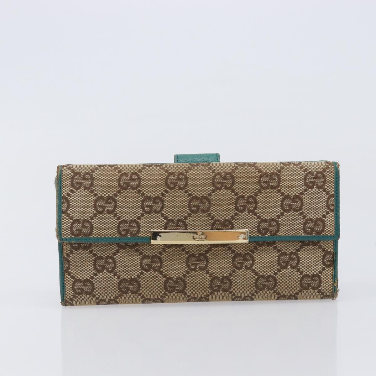 GUCCI GG Canvas Wallet PVC Leather 5 Set Beige Brown black Auth 190013