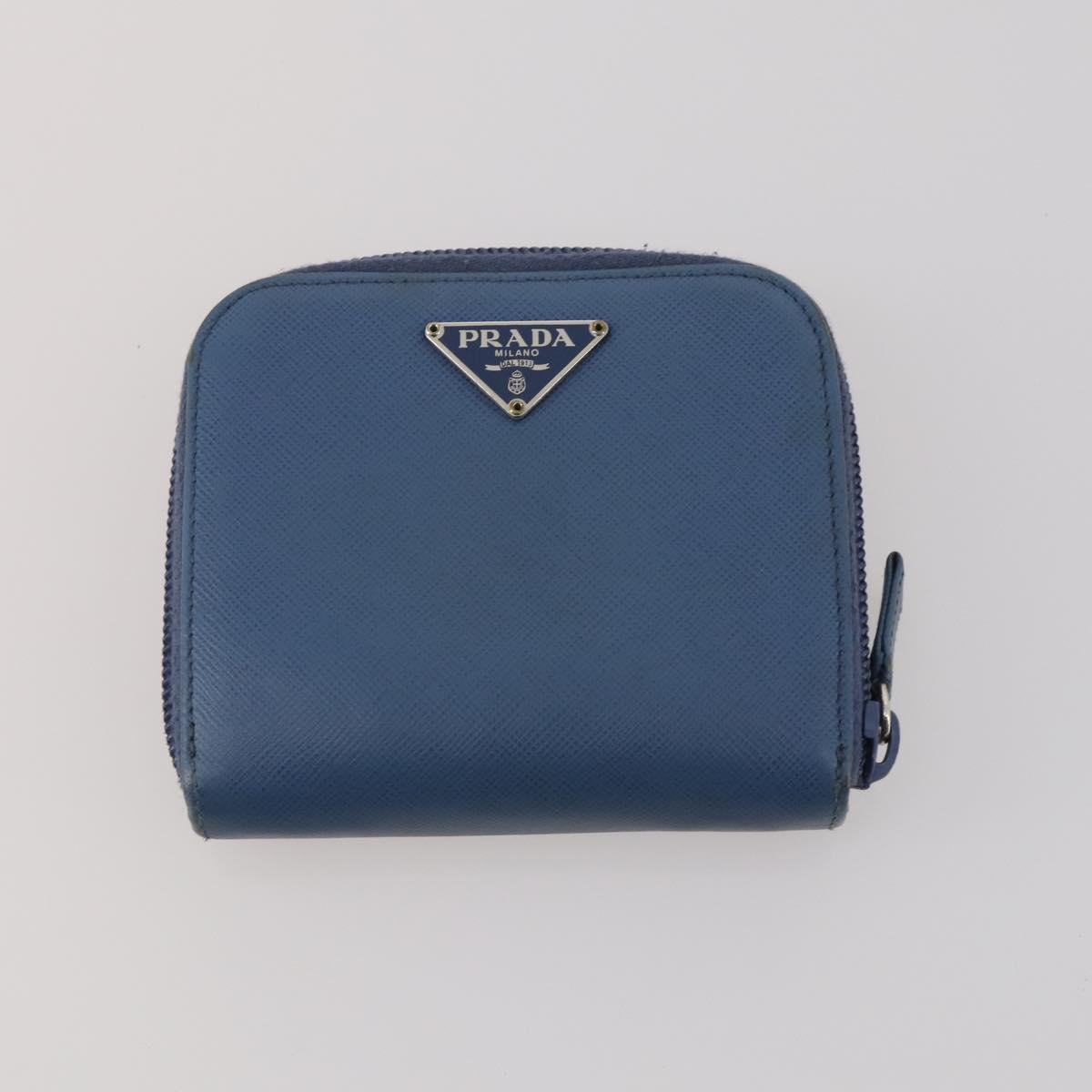 PRADA Pouch Nylon Leather 4 Set Blue Black Brown Auth 190016