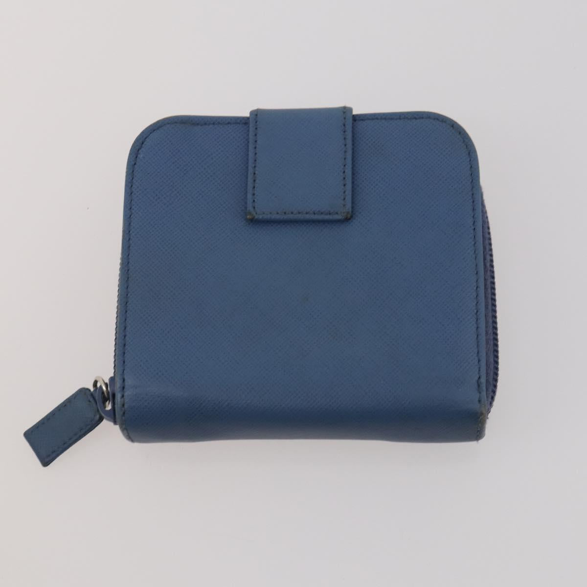 PRADA Pouch Nylon Leather 4 Set Blue Black Brown Auth 190016
