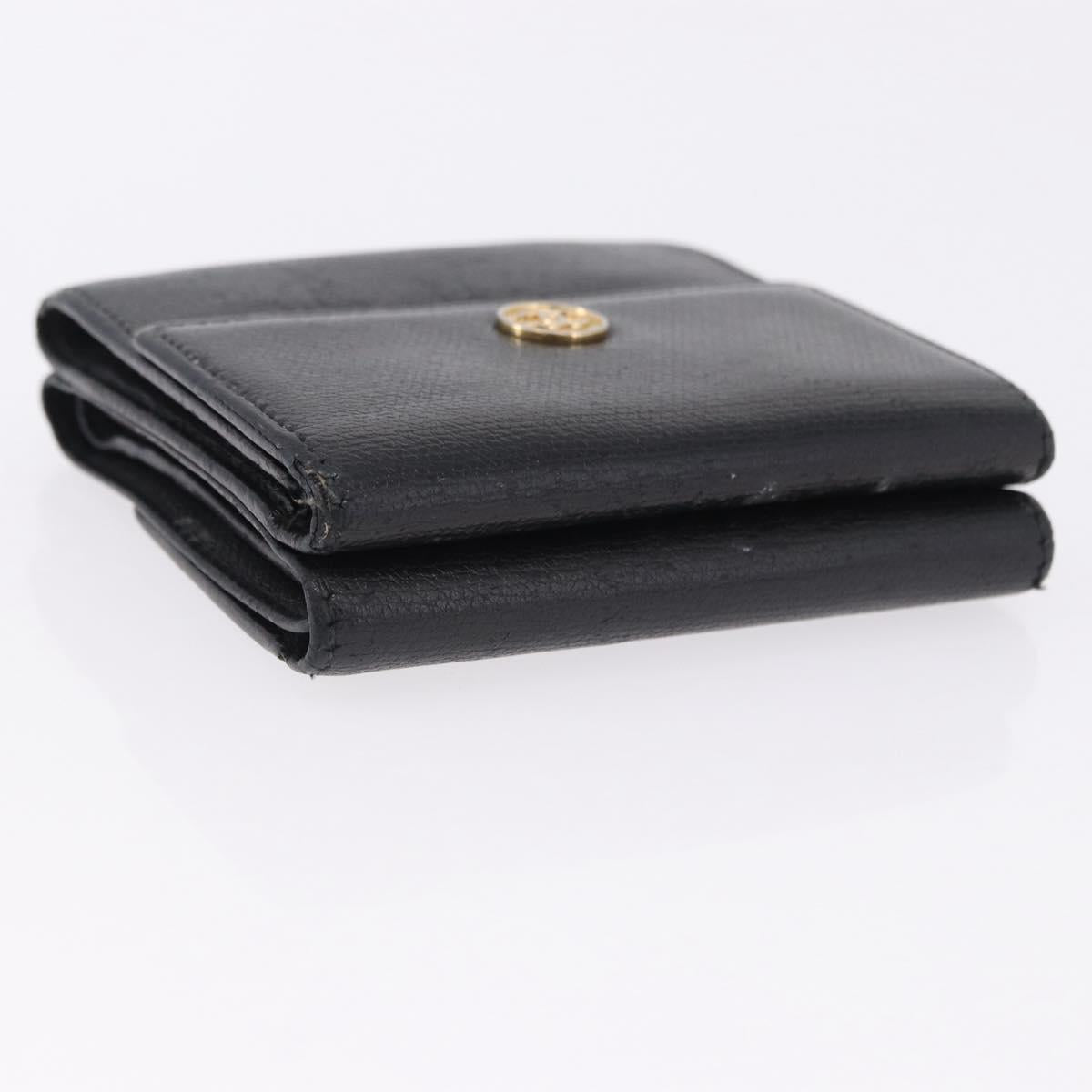CHANEL Wallet Leather 3 Set Black CC Auth 190017