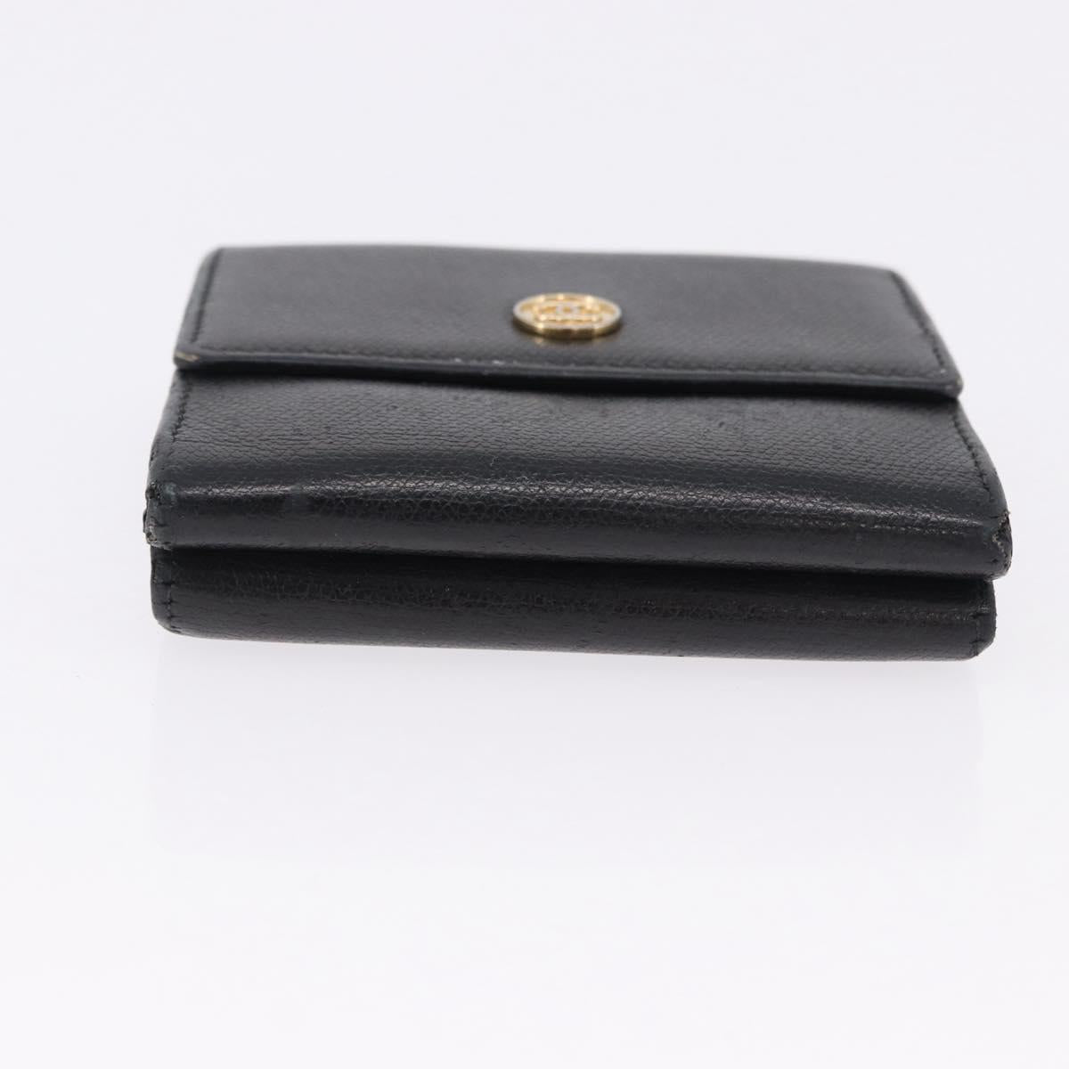 CHANEL Wallet Leather 3 Set Black CC Auth 190017