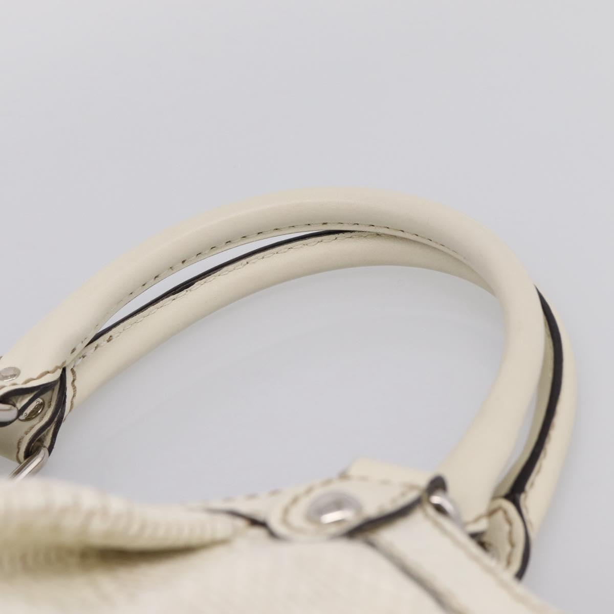 GUCCI GuccissimaGG Sukey Hand Bag Canvas Leather White 211944 Auth 190018