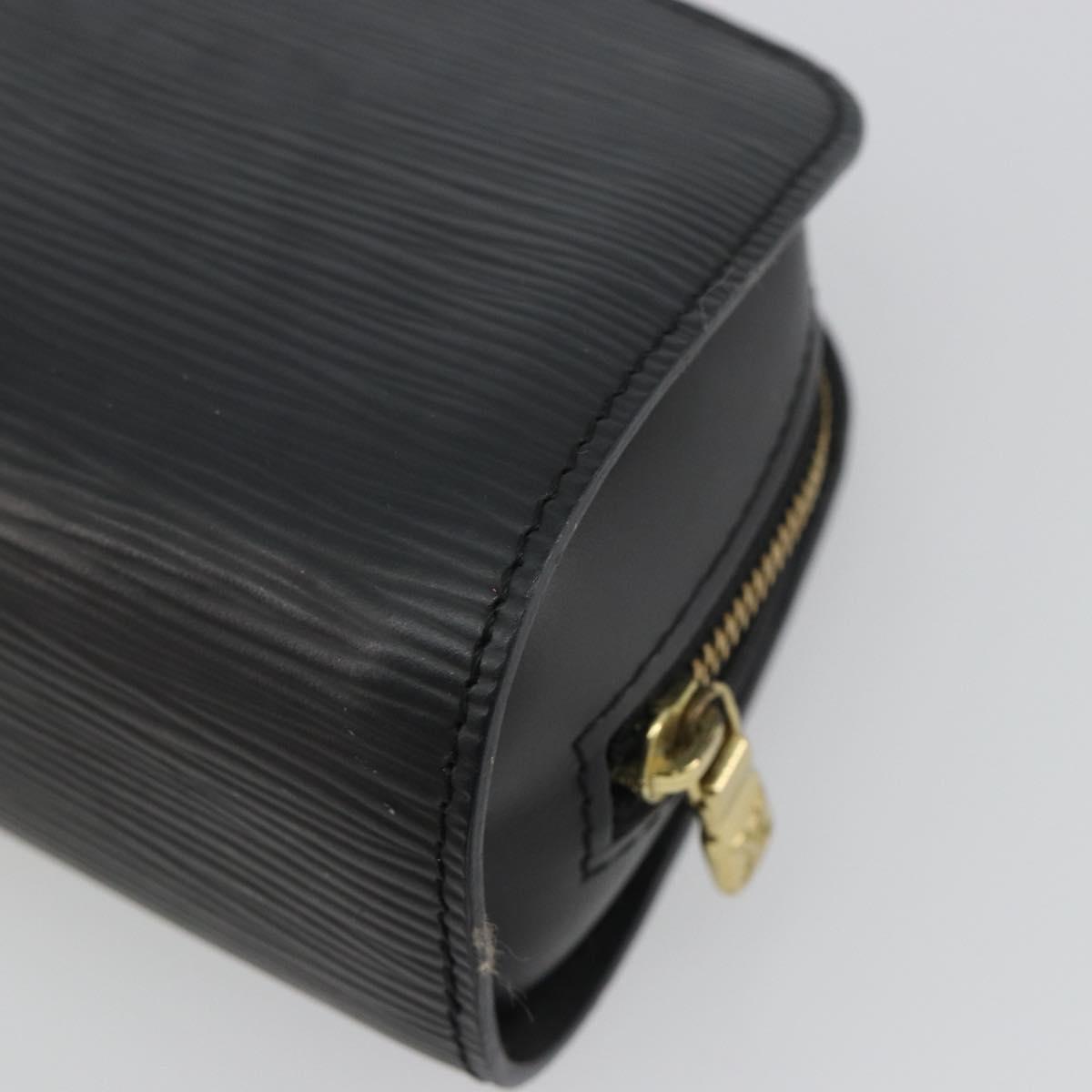 LOUIS VUITTON Epi Dauphine PM Pouch Black M48442 LV Auth 190025