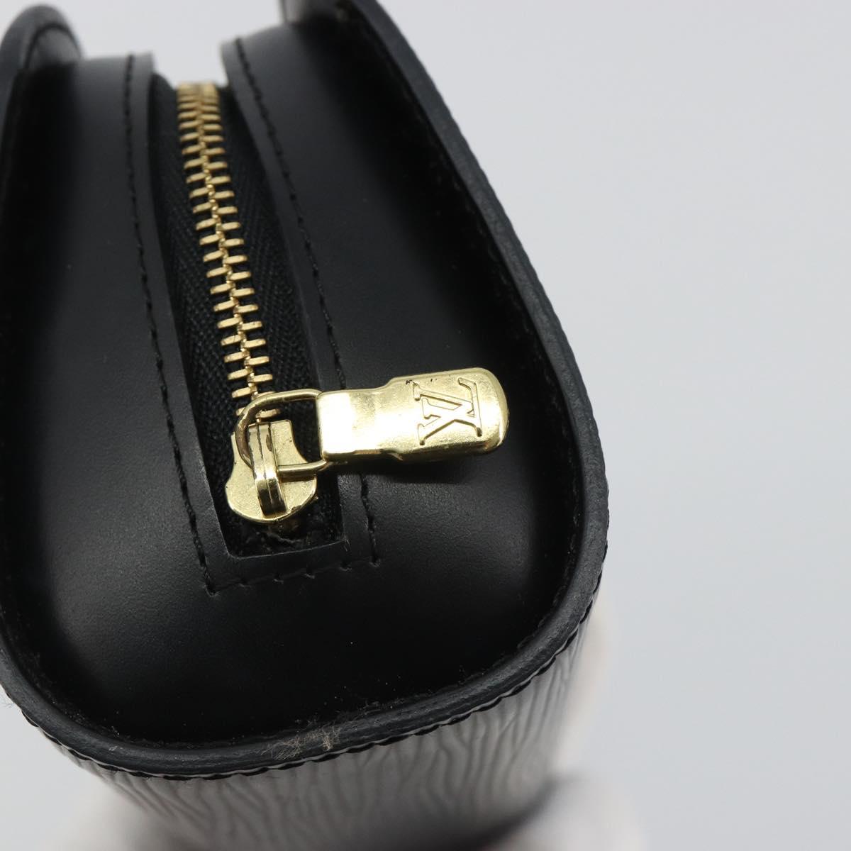 LOUIS VUITTON Epi Dauphine PM Pouch Black M48442 LV Auth 190025