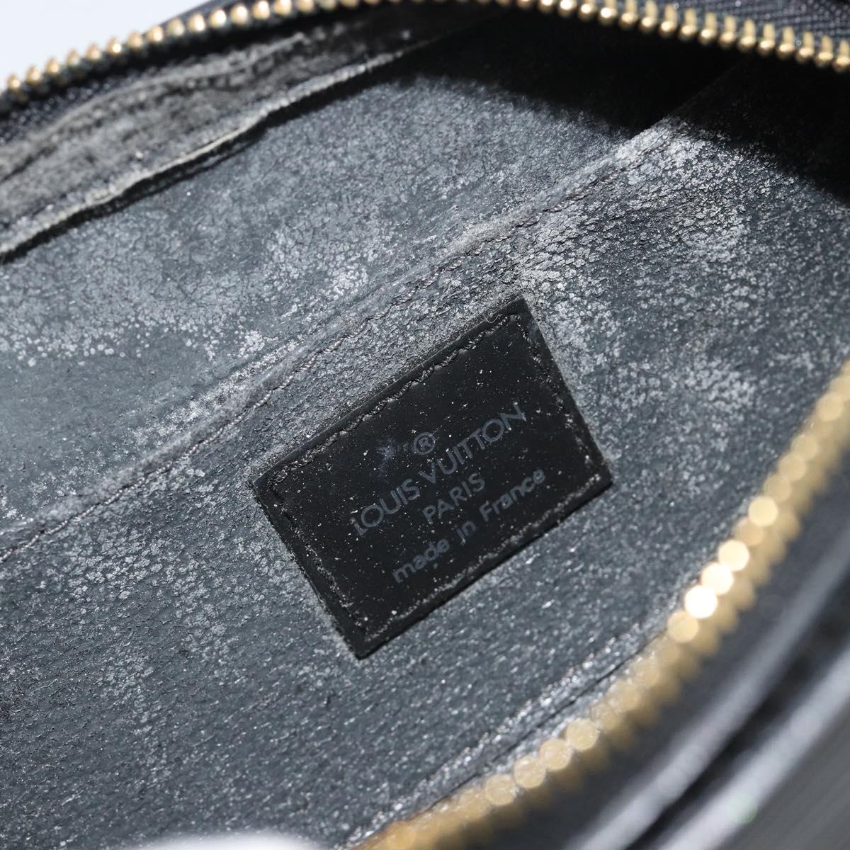 LOUIS VUITTON Epi Dauphine PM Pouch Black M48442 LV Auth 190025