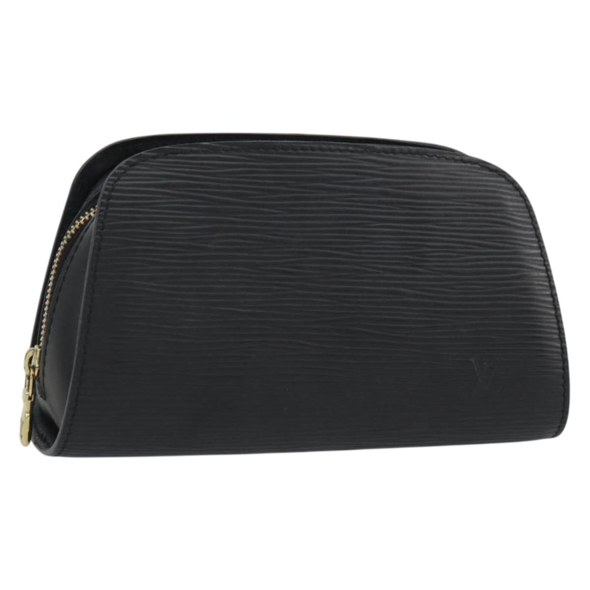 LOUIS VUITTON Epi Dauphine PM Pouch Black M48442 LV Auth 190025