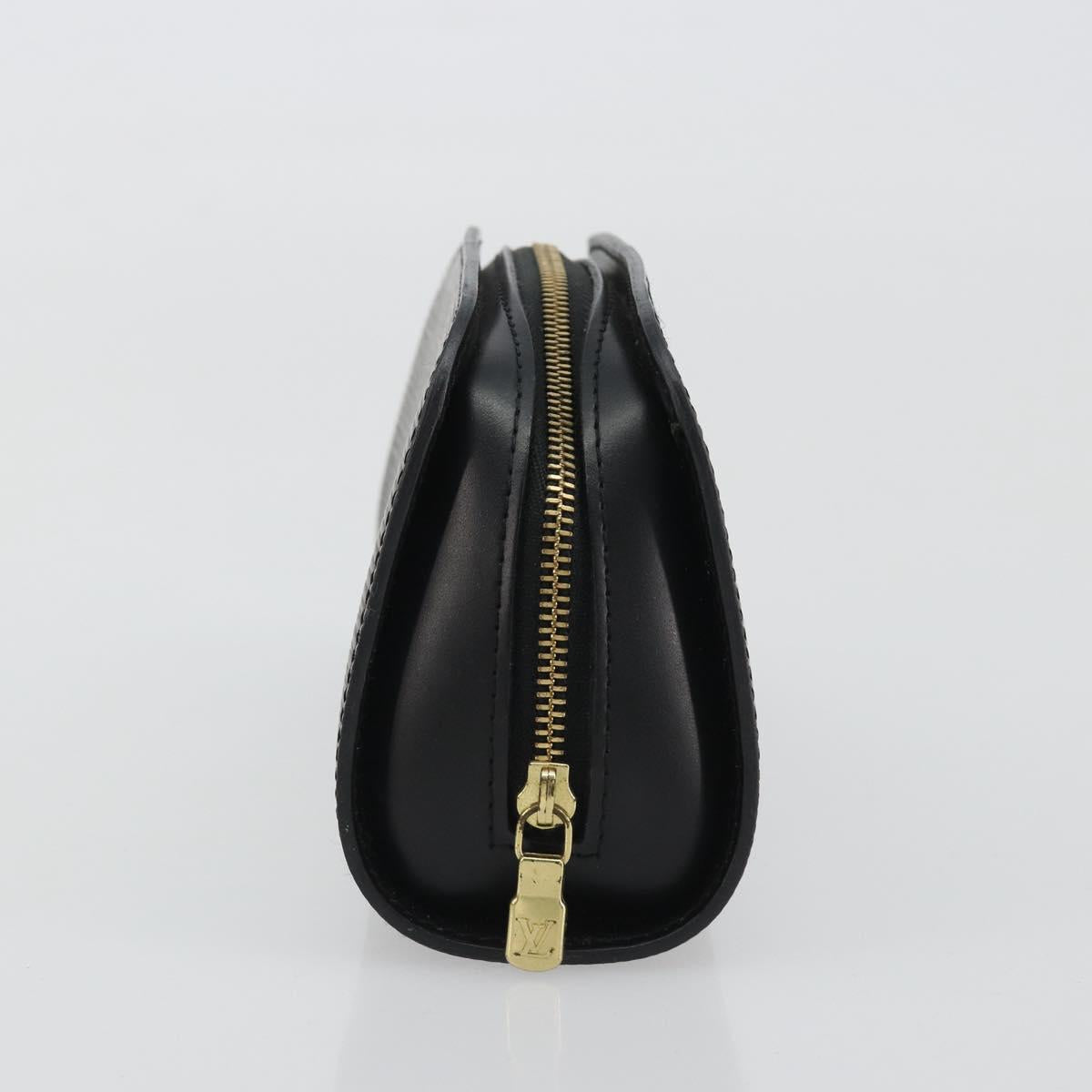 LOUIS VUITTON Epi Dauphine PM Pouch Black M48442 LV Auth 190025