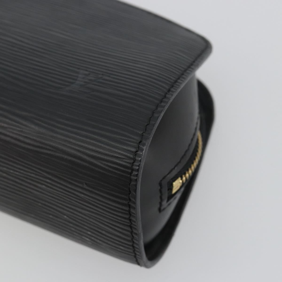 LOUIS VUITTON Epi Dauphine PM Pouch Black M48442 LV Auth 190025