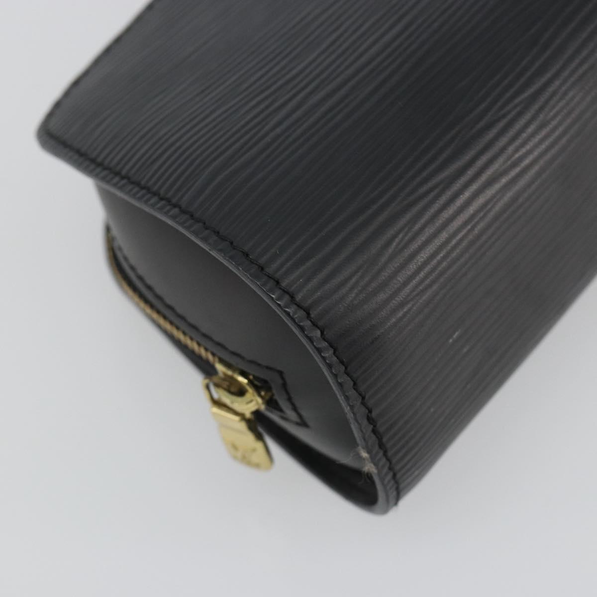 LOUIS VUITTON Epi Dauphine PM Pouch Black M48442 LV Auth 190025