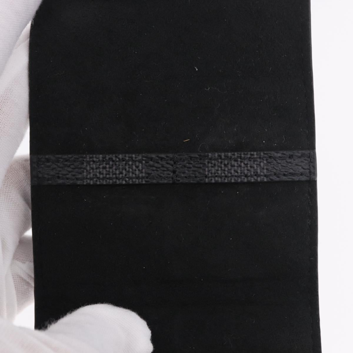 LOUIS VUITTON Damier Graphite Buton de Manchette Cuffs LV Auth 190032