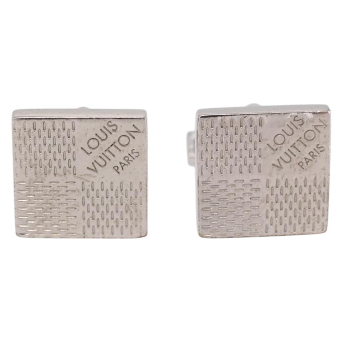 LOUIS VUITTON Damier Graphite Buton de Manchette Cuffs LV Auth 190032