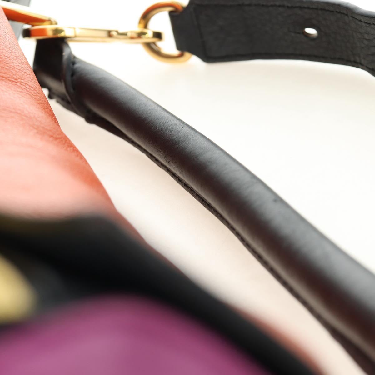 LOEWE Anagram Puzzle Bag Small Bag Leather 2way Multicolor Gold Auth 190046M