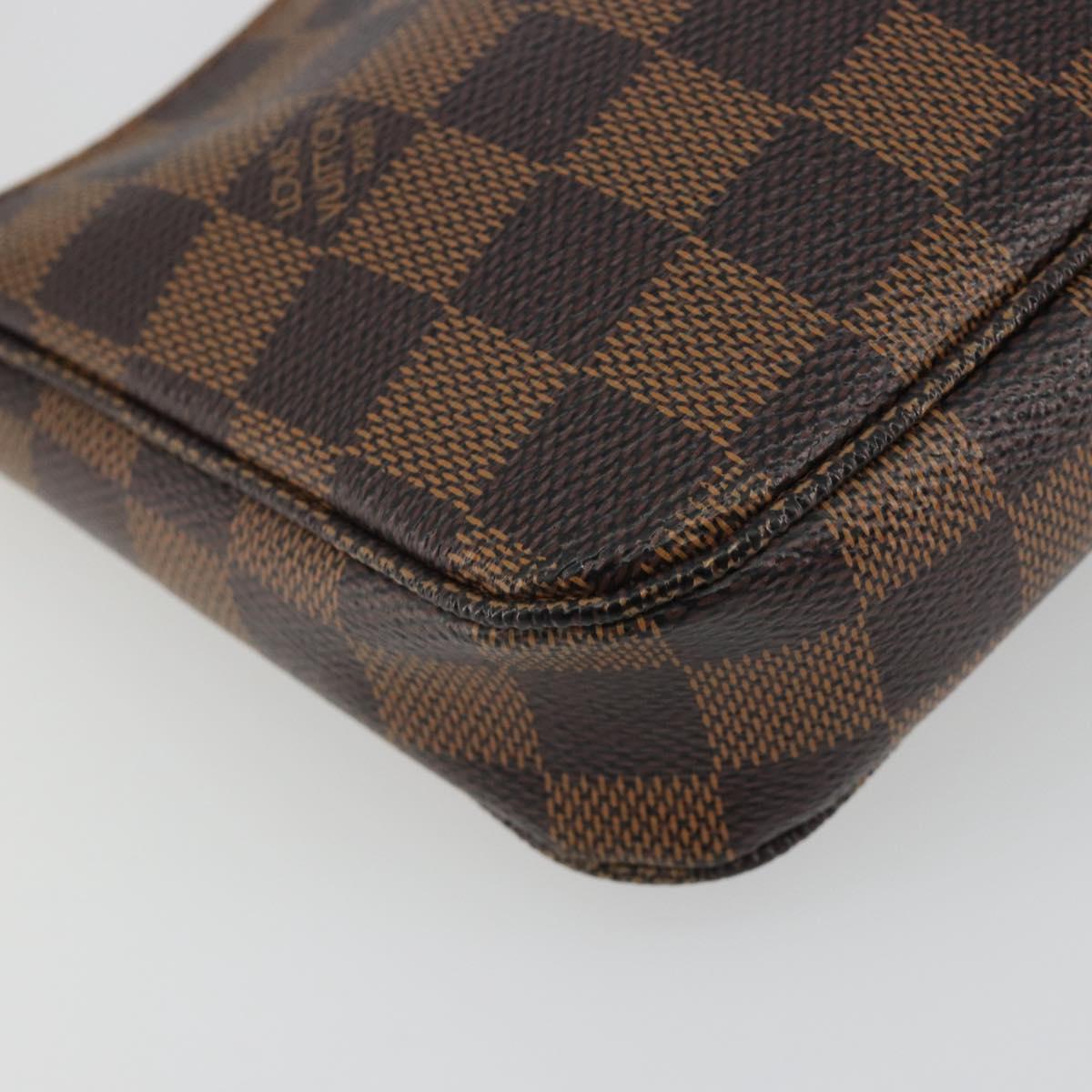 LOUIS VUITTON Damier Ebene Pochette Accessoires Pouch N41206 LV Auth 190053