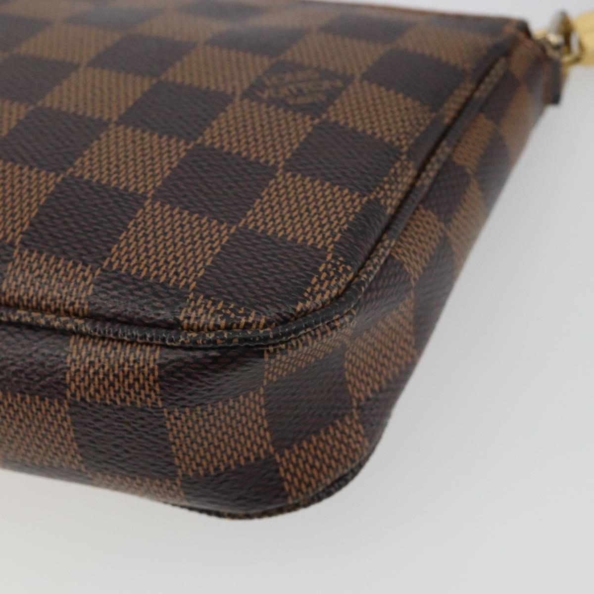 LOUIS VUITTON Damier Ebene Pochette Accessoires Pouch N41206 LV Auth 190053