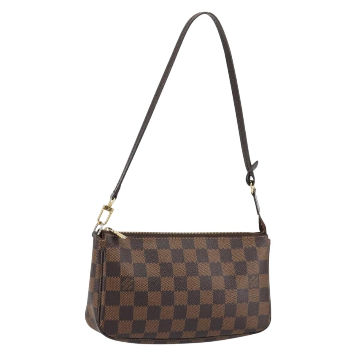 LOUIS VUITTON Damier Ebene Pochette Accessoires Pouch N41206 LV Auth 190053