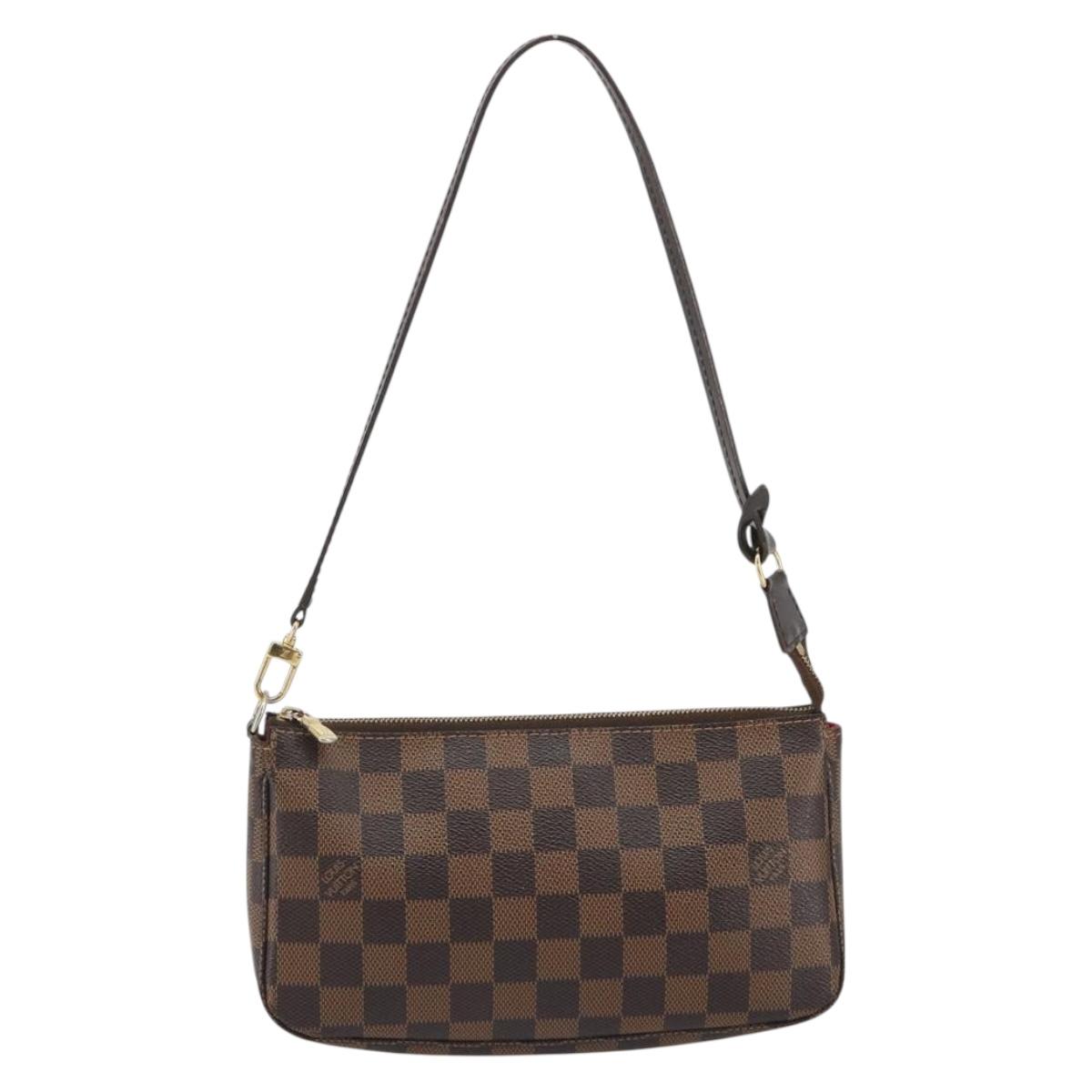 LOUIS VUITTON Damier Ebene Pochette Accessoires Pouch N41206 LV Auth 190053
