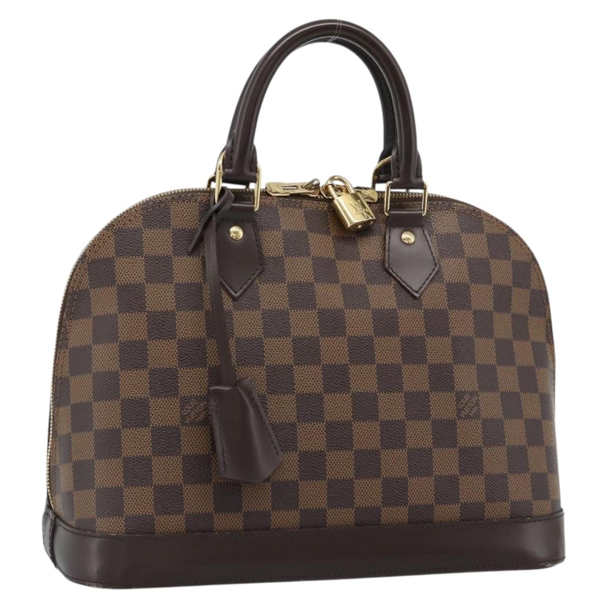 LOUIS VUITTON Damier Ebene Alma Hand Bag N51131 LV Auth 190073V