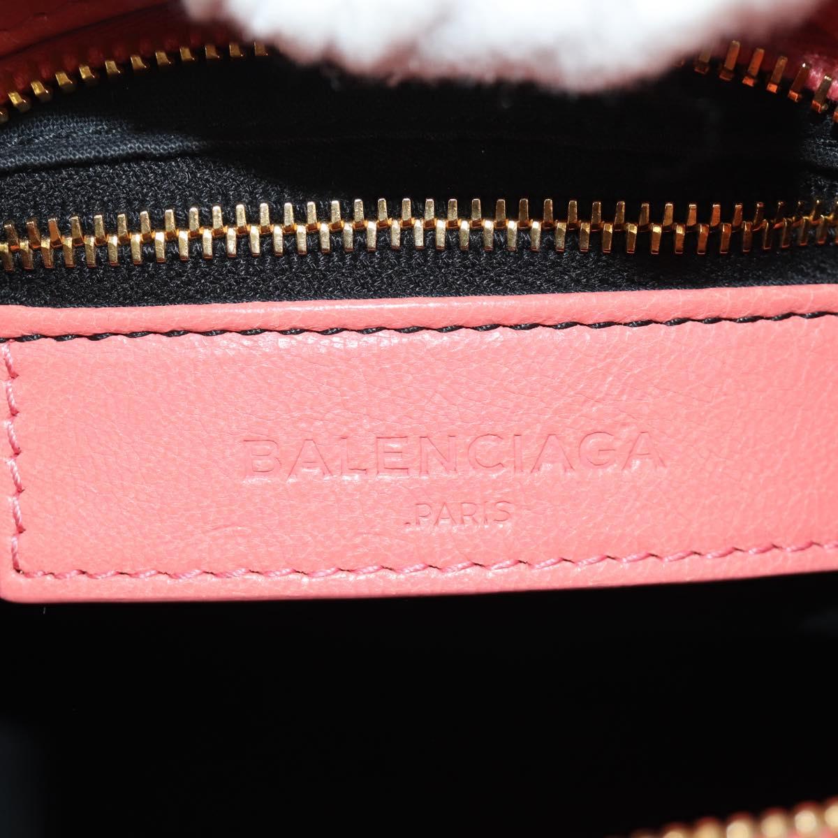 BALENCIAGA Giant Mini City Hand Bag Leather 2way Pink Gold 309544 Auth 190081SAM
