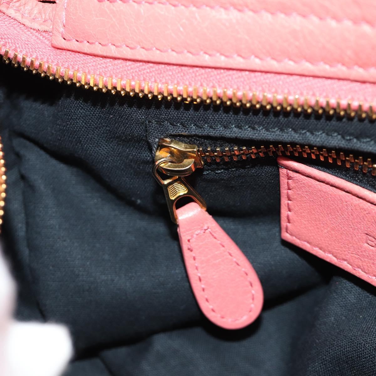 BALENCIAGA Giant Mini City Hand Bag Leather 2way Pink Gold 309544 Auth 190081SAM