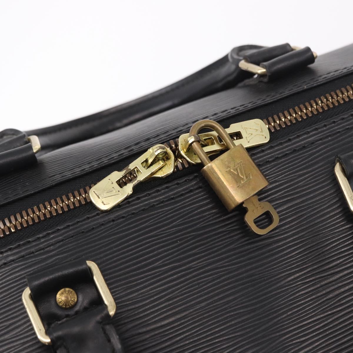 LOUIS VUITTON Epi Keepall 50 Boston Bag Black M42962 LV Auth 190102SAV