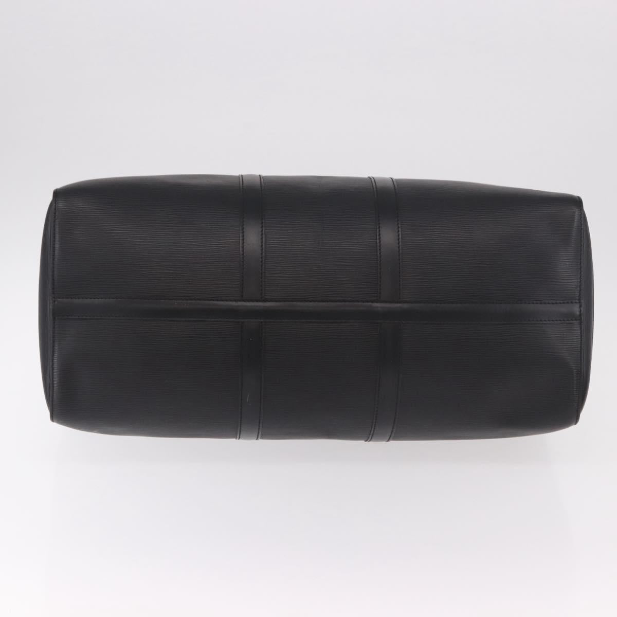 LOUIS VUITTON Epi Keepall 50 Boston Bag Black M42962 LV Auth 190102SAV