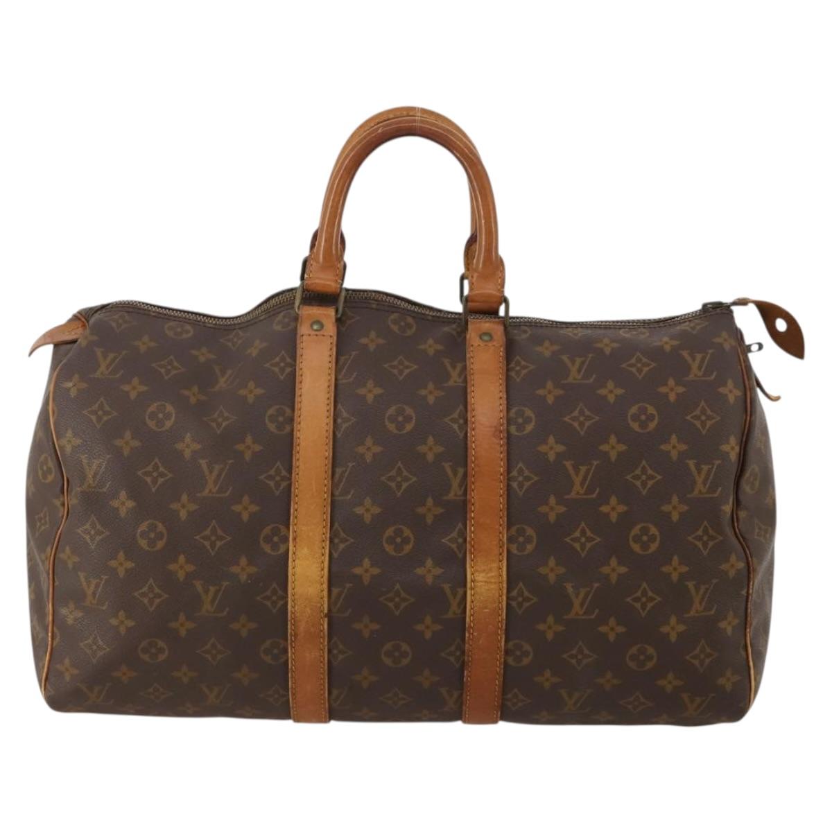 LOUIS VUITTON Monogram Keepall 45 Boston Bag M41428 LV Auth 190103
