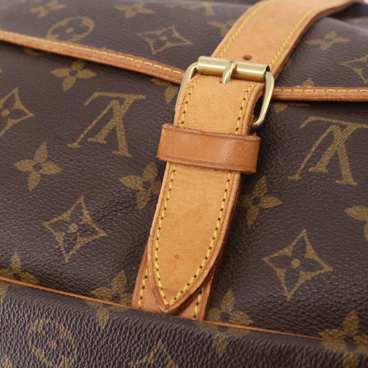 LOUIS VUITTON Monogram Saumur 35 Shoulder Bag M42254 LV Auth 190105A