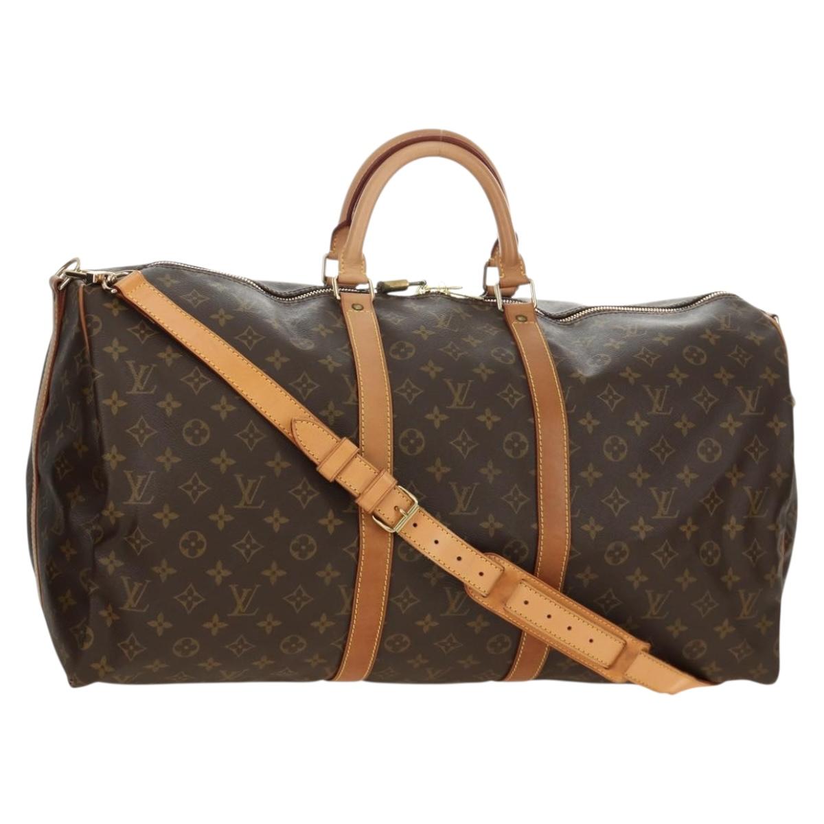 LOUIS VUITTON Monogram Keepall Bandouliere 60 Bag M41412 LV Auth 190106SAV