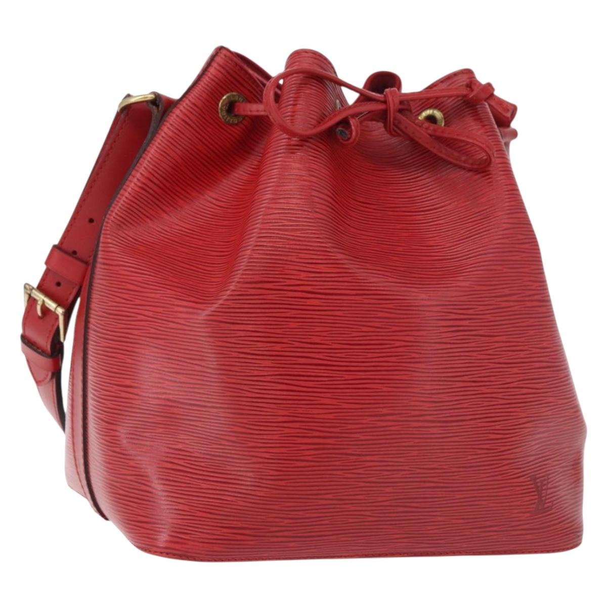 LOUIS VUITTON Epi Petit Noe Shoulder Bag Red M44107 LV Auth 190115V