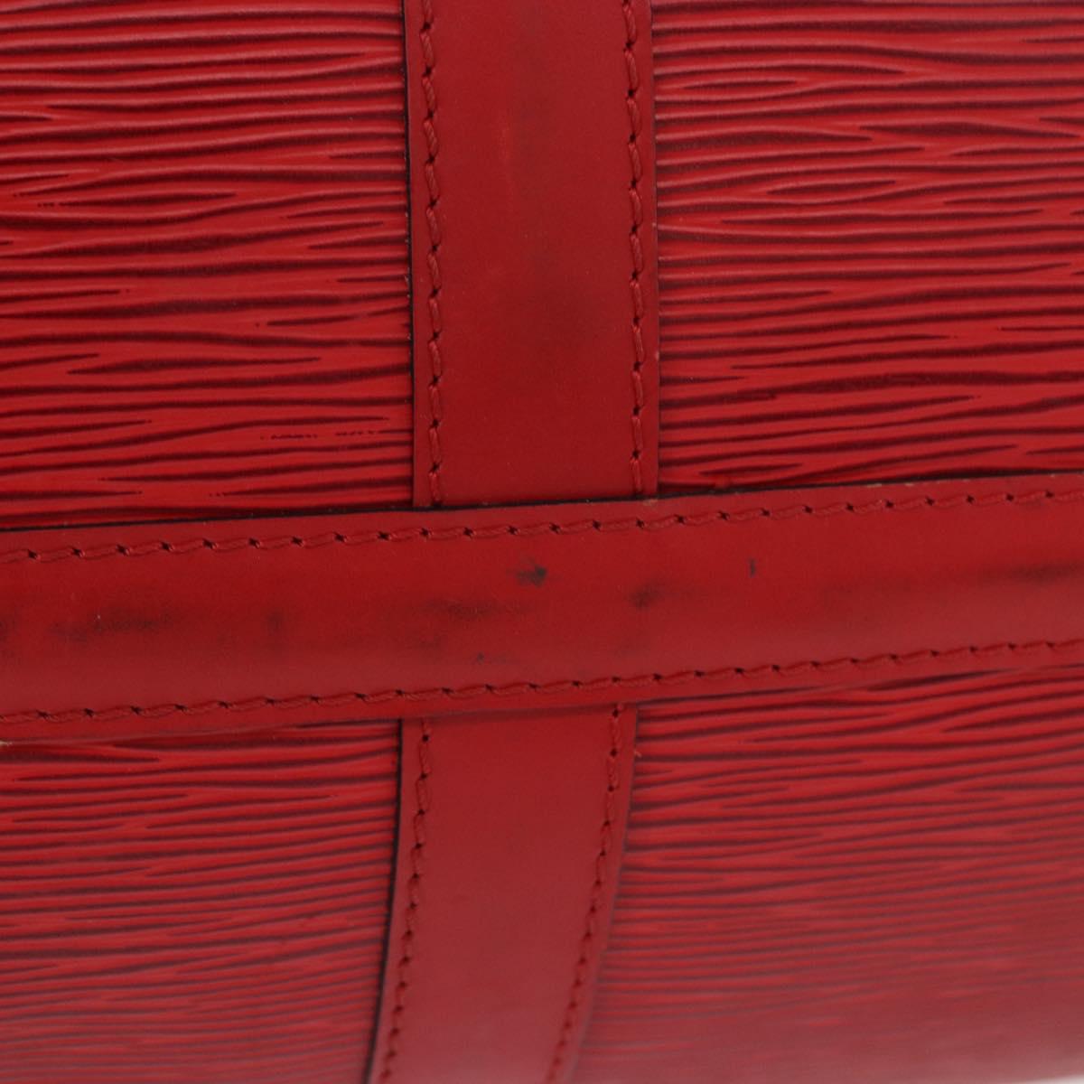 LOUIS VUITTON Epi Keepall 50 Boston Bag Red M42967 LV Auth 190116A