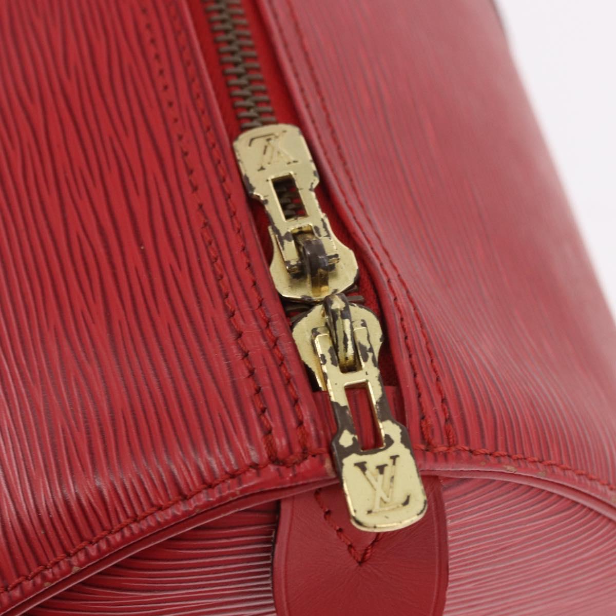 LOUIS VUITTON Epi Keepall 50 Boston Bag Red M42967 LV Auth 190116A