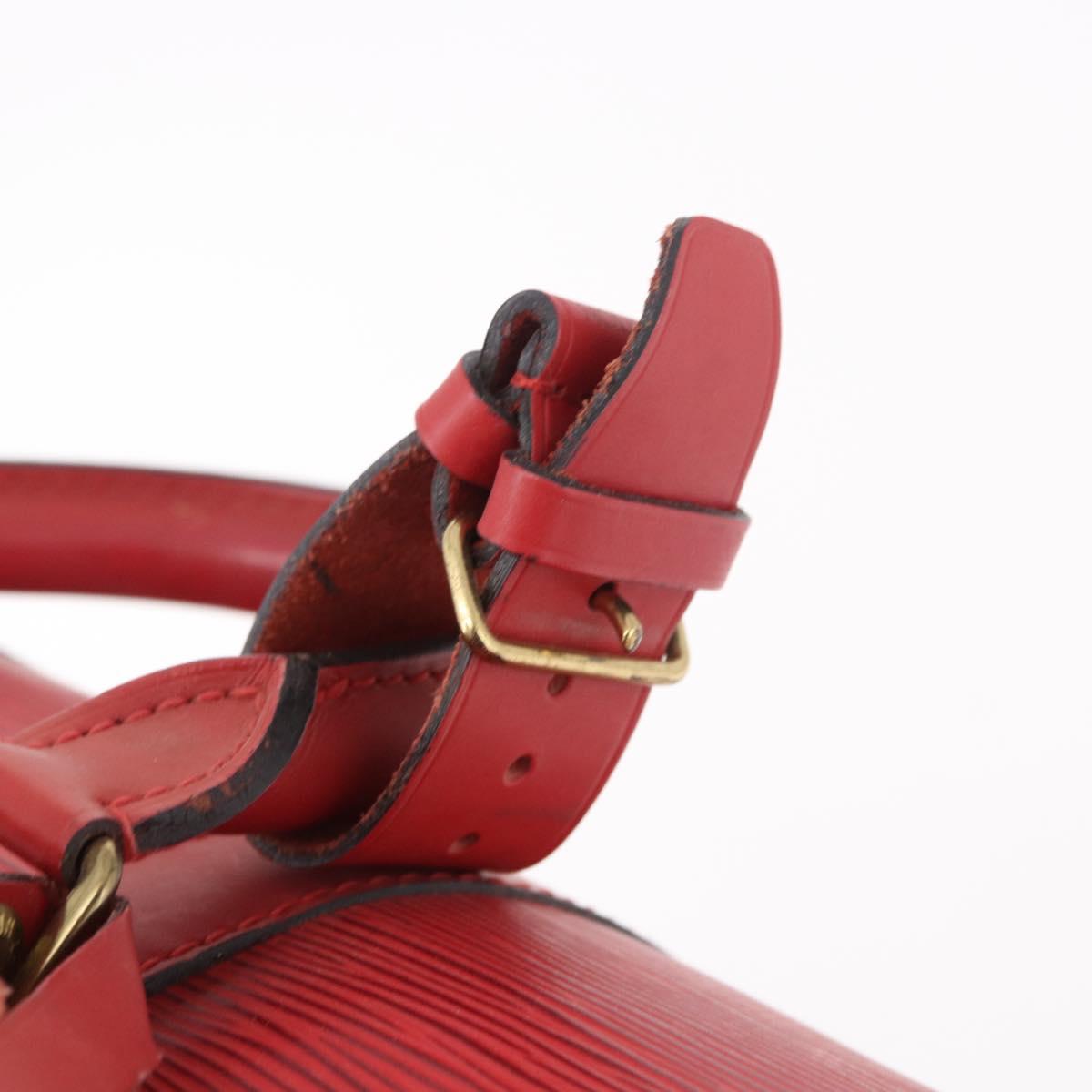LOUIS VUITTON Epi Keepall 50 Boston Bag Red M42967 LV Auth 190116A
