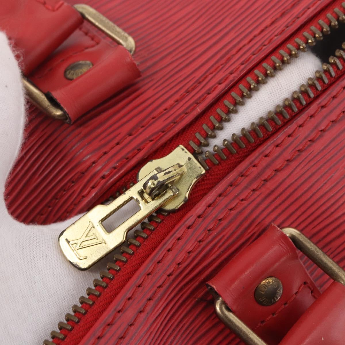 LOUIS VUITTON Epi Keepall 50 Boston Bag Red M42967 LV Auth 190116A
