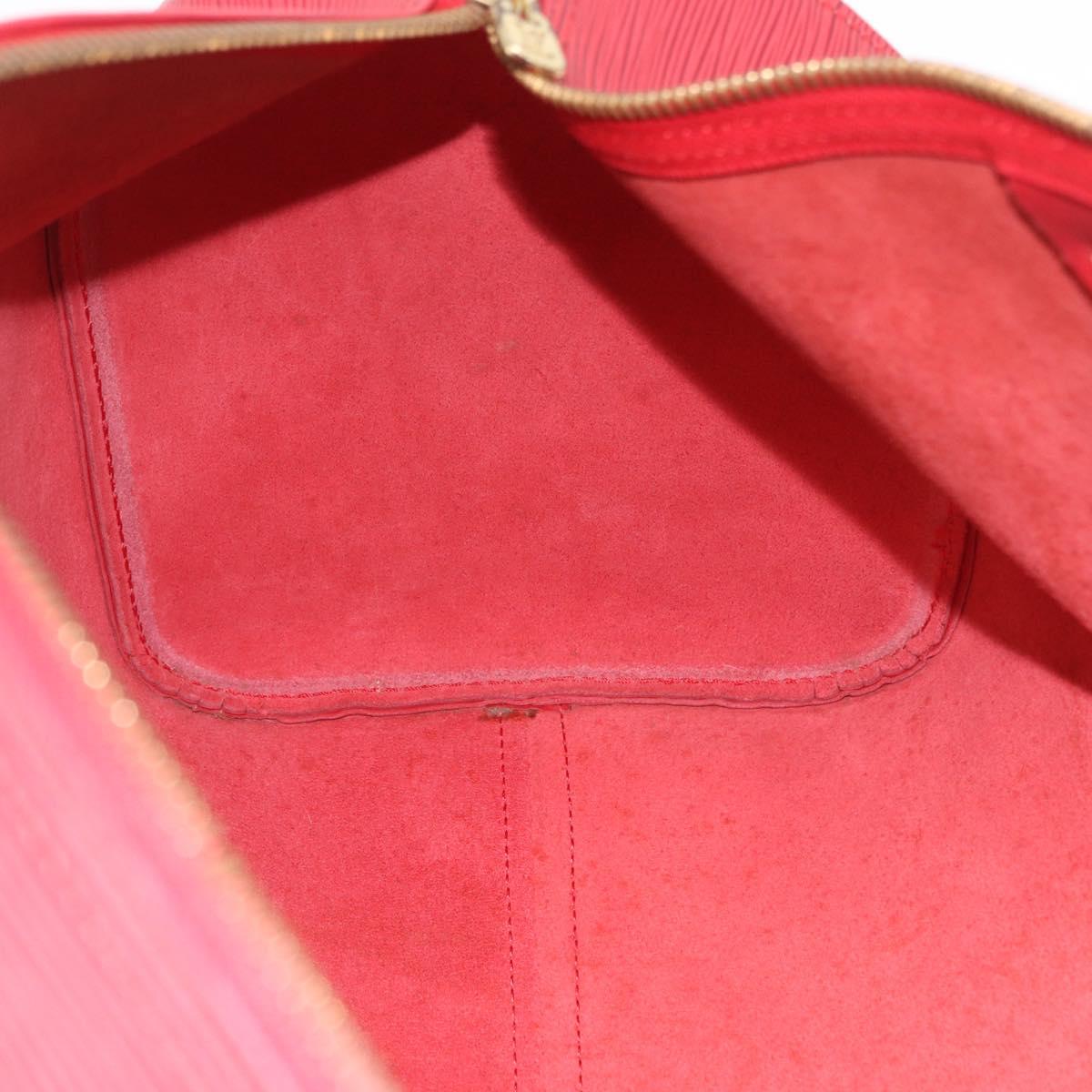 LOUIS VUITTON Epi Keepall 50 Boston Bag Red M42967 LV Auth 190116A