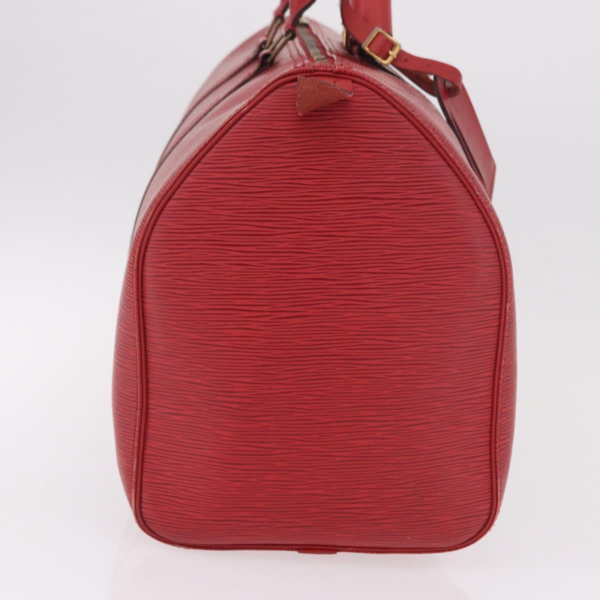 LOUIS VUITTON Epi Keepall 50 Boston Bag Red M42967 LV Auth 190116A