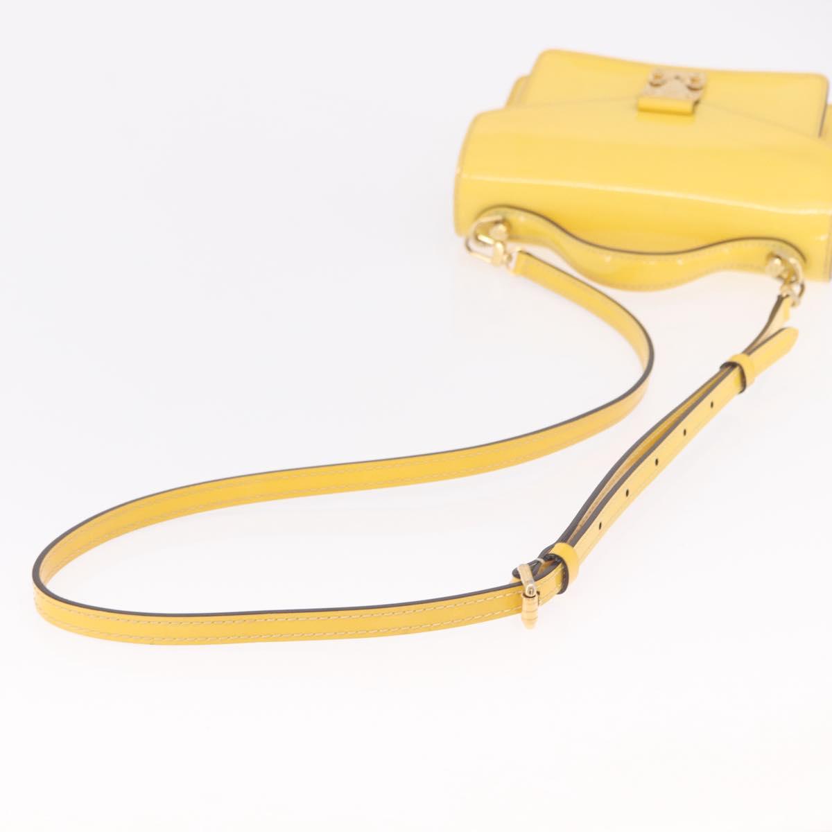 LOUIS VUITTON Monogram Vernis Monceau BB Hand Bag 2way Yellow LV Auth 190117A