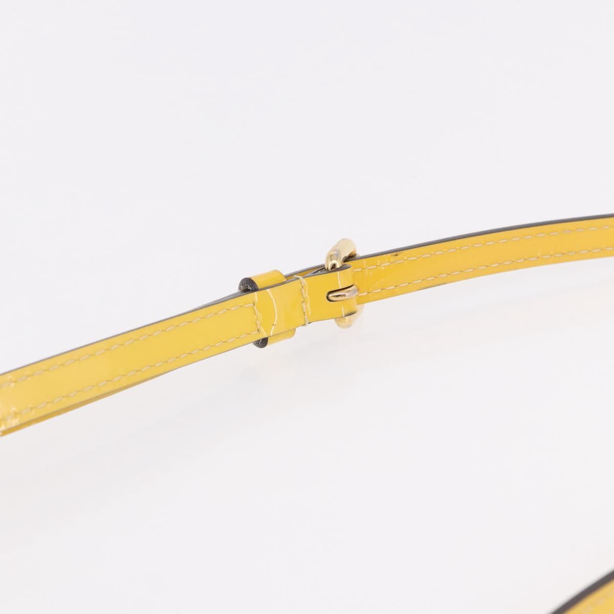 LOUIS VUITTON Monogram Vernis Monceau BB Hand Bag 2way Yellow LV Auth 190117A