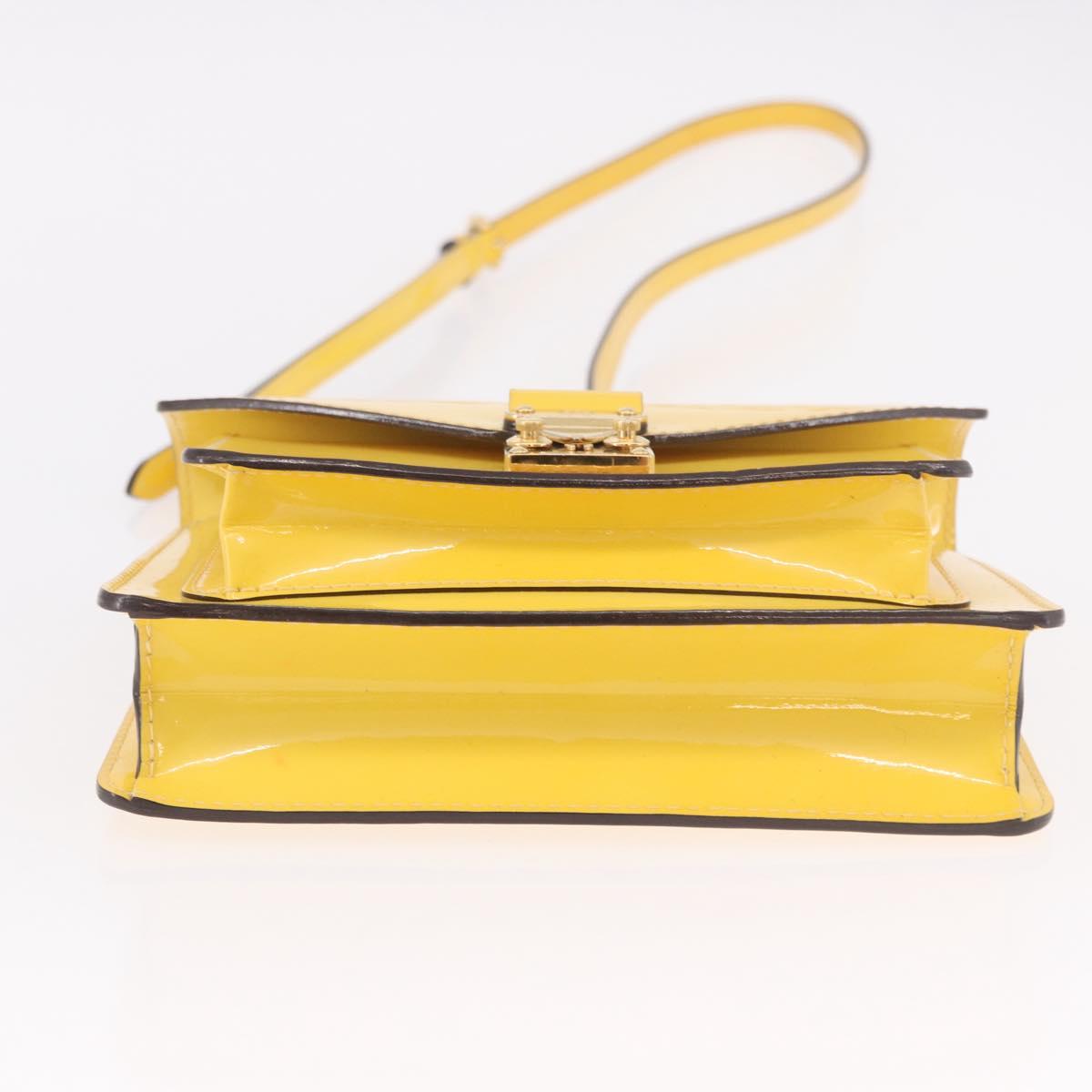 LOUIS VUITTON Monogram Vernis Monceau BB Hand Bag 2way Yellow LV Auth 190117A