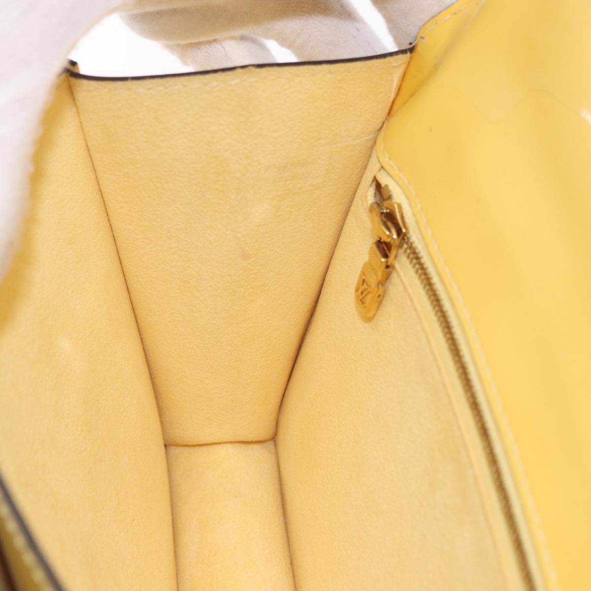 LOUIS VUITTON Monogram Vernis Monceau BB Hand Bag 2way Yellow LV Auth 190117A