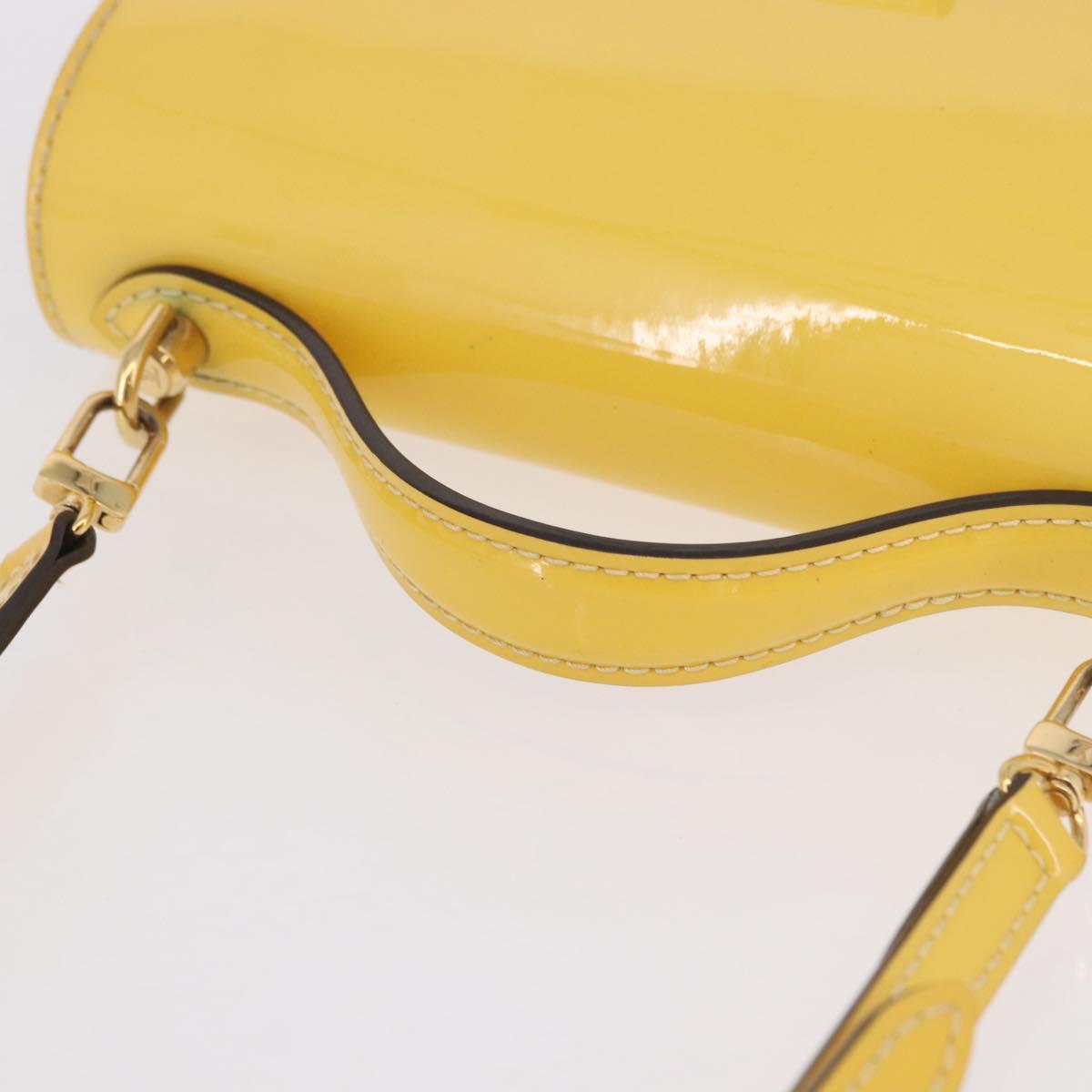 LOUIS VUITTON Monogram Vernis Monceau BB Hand Bag 2way Yellow LV Auth 190117A