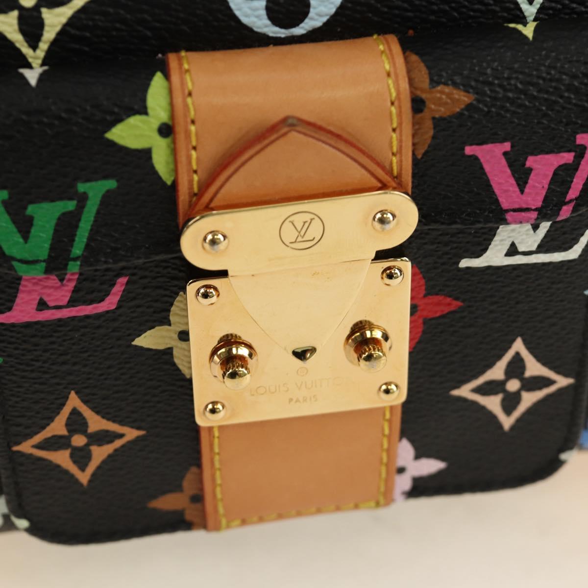 LOUIS VUITTON Monogram Multicolor Keepall 45 Bag Black M92640 LV Auth 190120SM