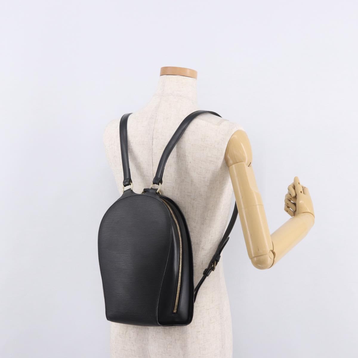 LOUIS VUITTON Epi Mabillon Backpack Black M52232 LV Auth 190121