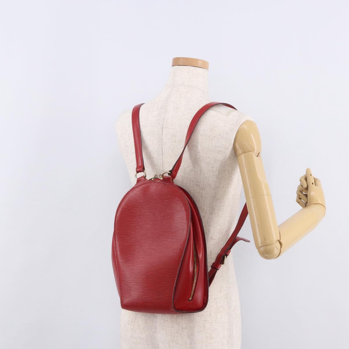 LOUIS VUITTON Epi Mabillon Backpack Castilian Red M52237 LV Auth 190123