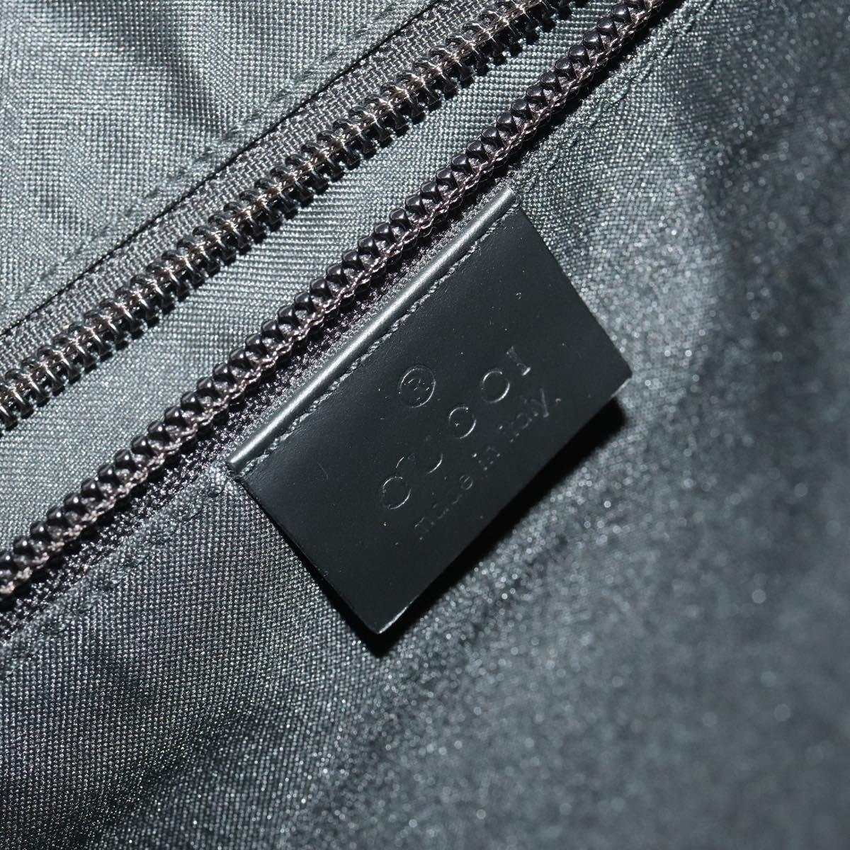 GUCCI GG Canvas Shoulder Bag Nylon Black Silver 012 0384 8 Auth 190125