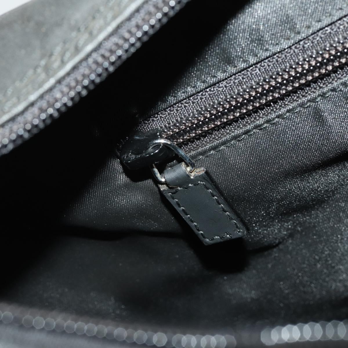 GUCCI GG Canvas Shoulder Bag Nylon Black Silver 012 0384 8 Auth 190125