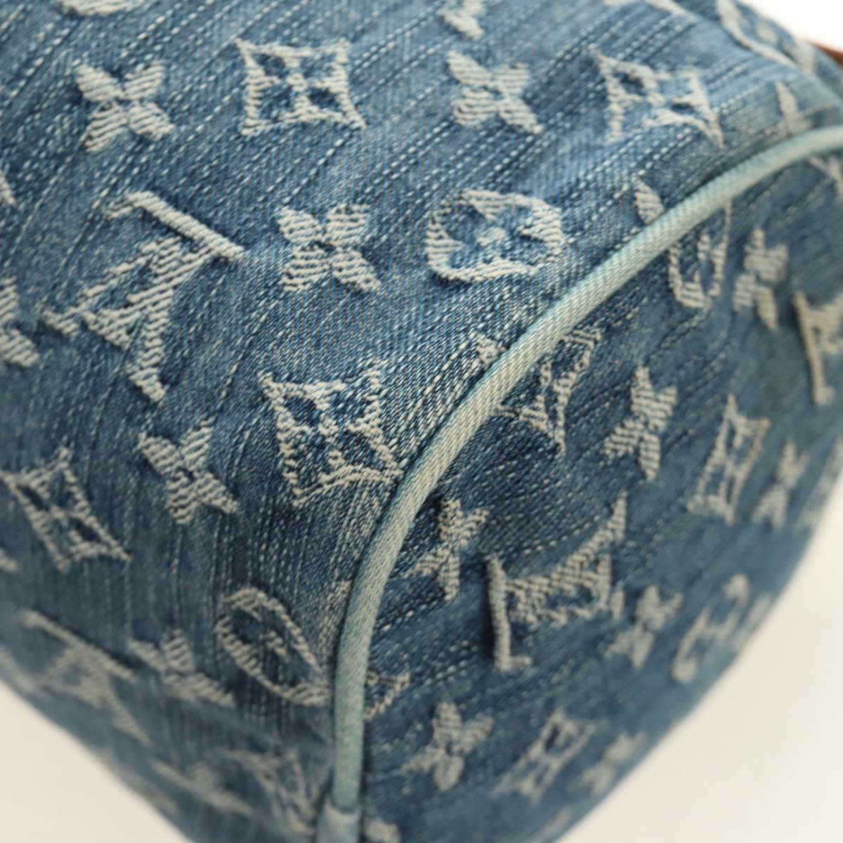 LOUIS VUITTON Monogram Denim Neo Speedy Hand Bag Blue M95019 LV Auth 190149SAV